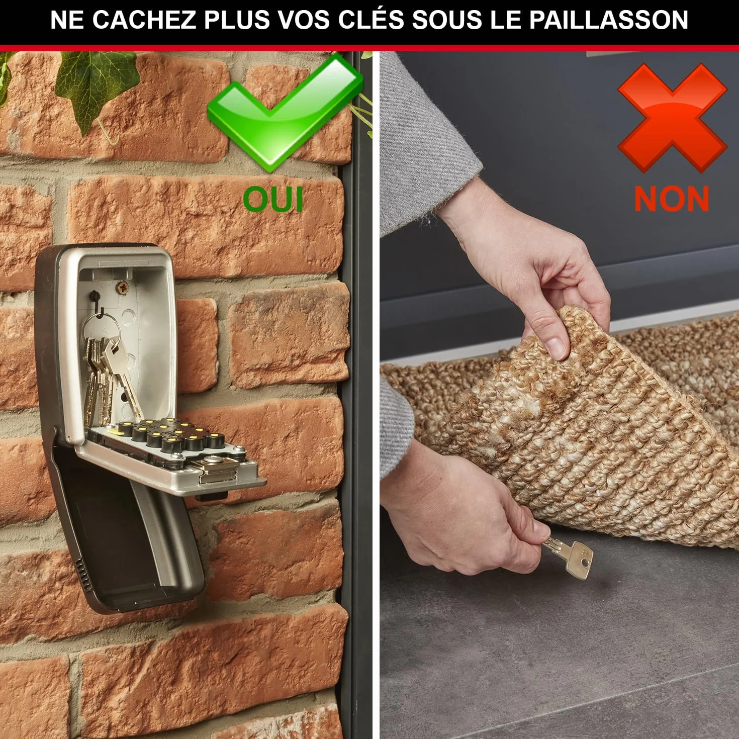 Master Lock Sejf na klucze rozmiar M uchwyt ścienny odporny na warunki atmosferyczne 5423EURD