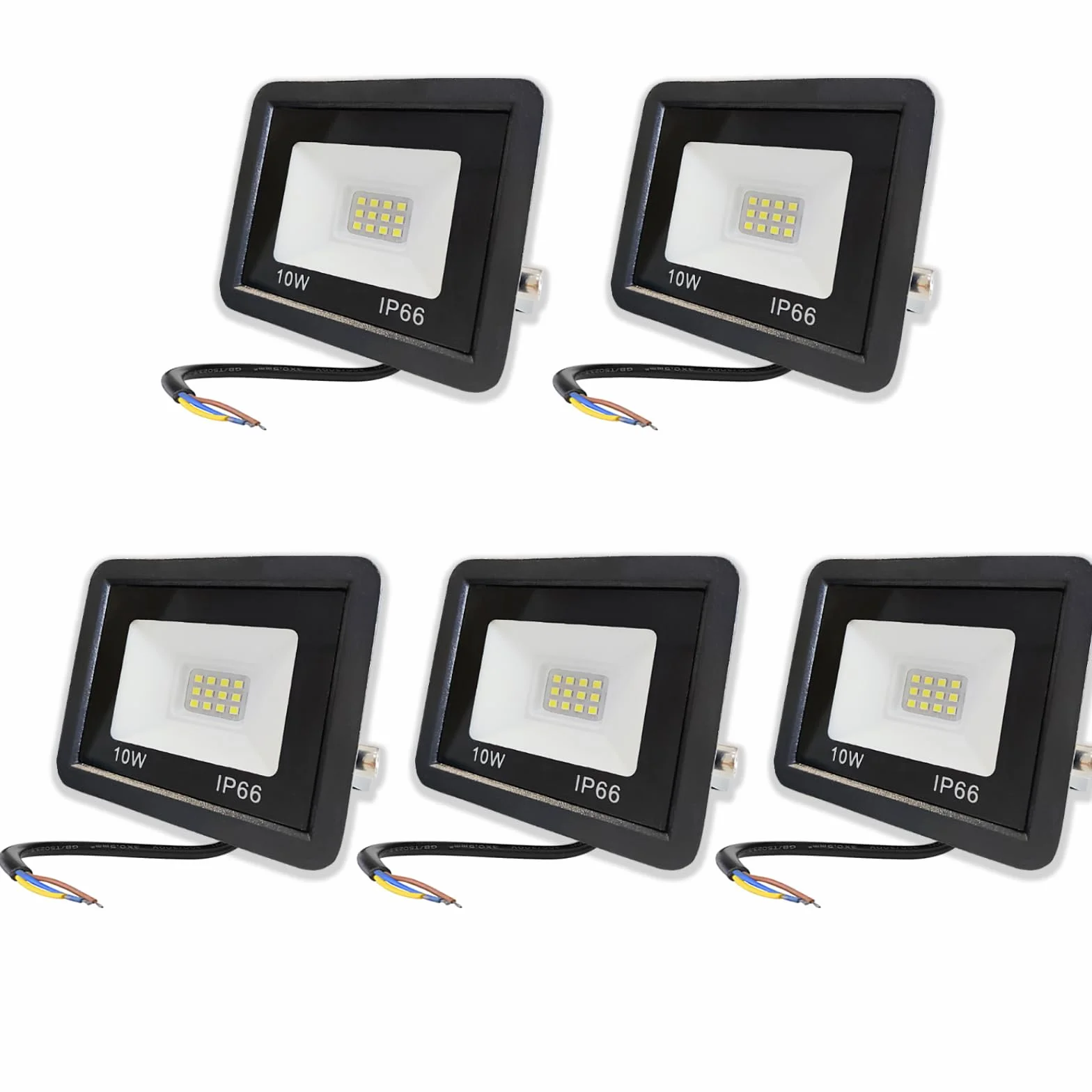 Reflektor LED 10W 5 sztuk 3000K ciepła biel IP65 wodoszczelny super jasny do ogrodu