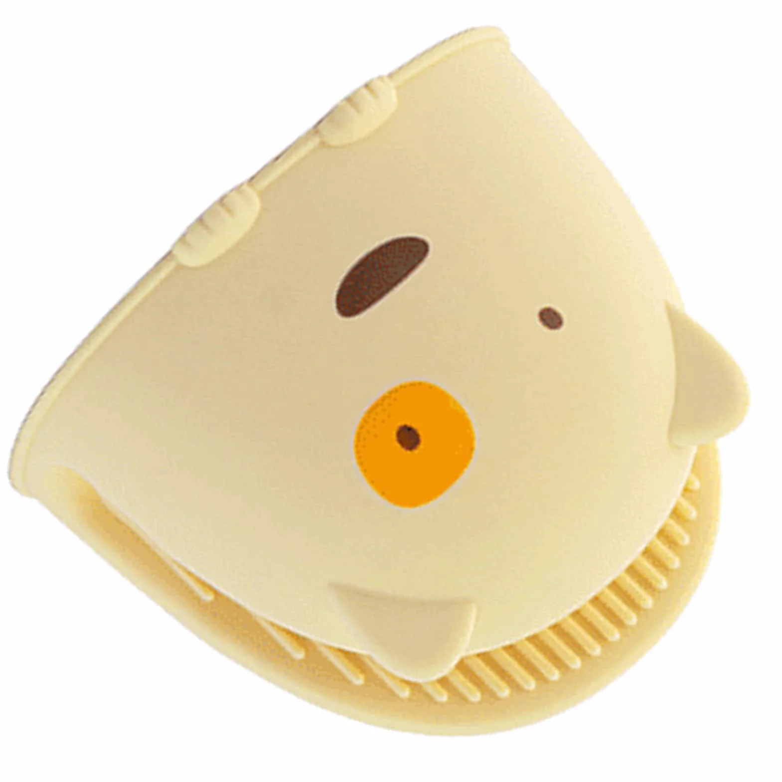 Silikonowe Rękawice Kuchenne Cute Cartoon Pinch Grip Mini Ochraniacz na Palce Uchwyt na Garnek Żółty