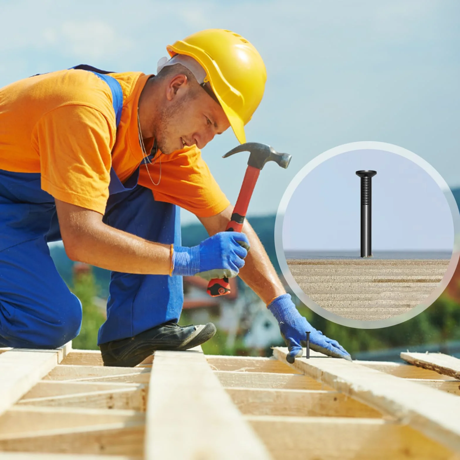 Gwoździe stalowe 30 mm 120 sztuk do betonu ścian drewna