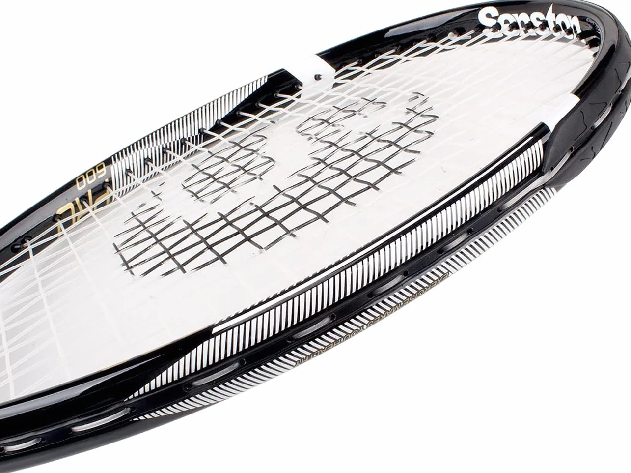 Senston Rakieta tenisowa dla dorosłych – 68,6 cm – zestaw dla 2 graczy z 3 piłkami, 2 uchwytami, 2 amortyzatorami wibracyjnymi, czarna + czarna