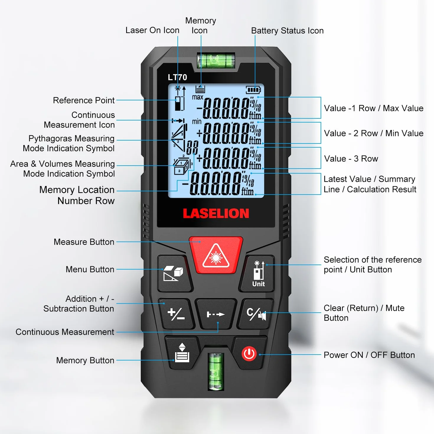 Dalmierz laserowy 70M Cyfrowy LASELION LT70