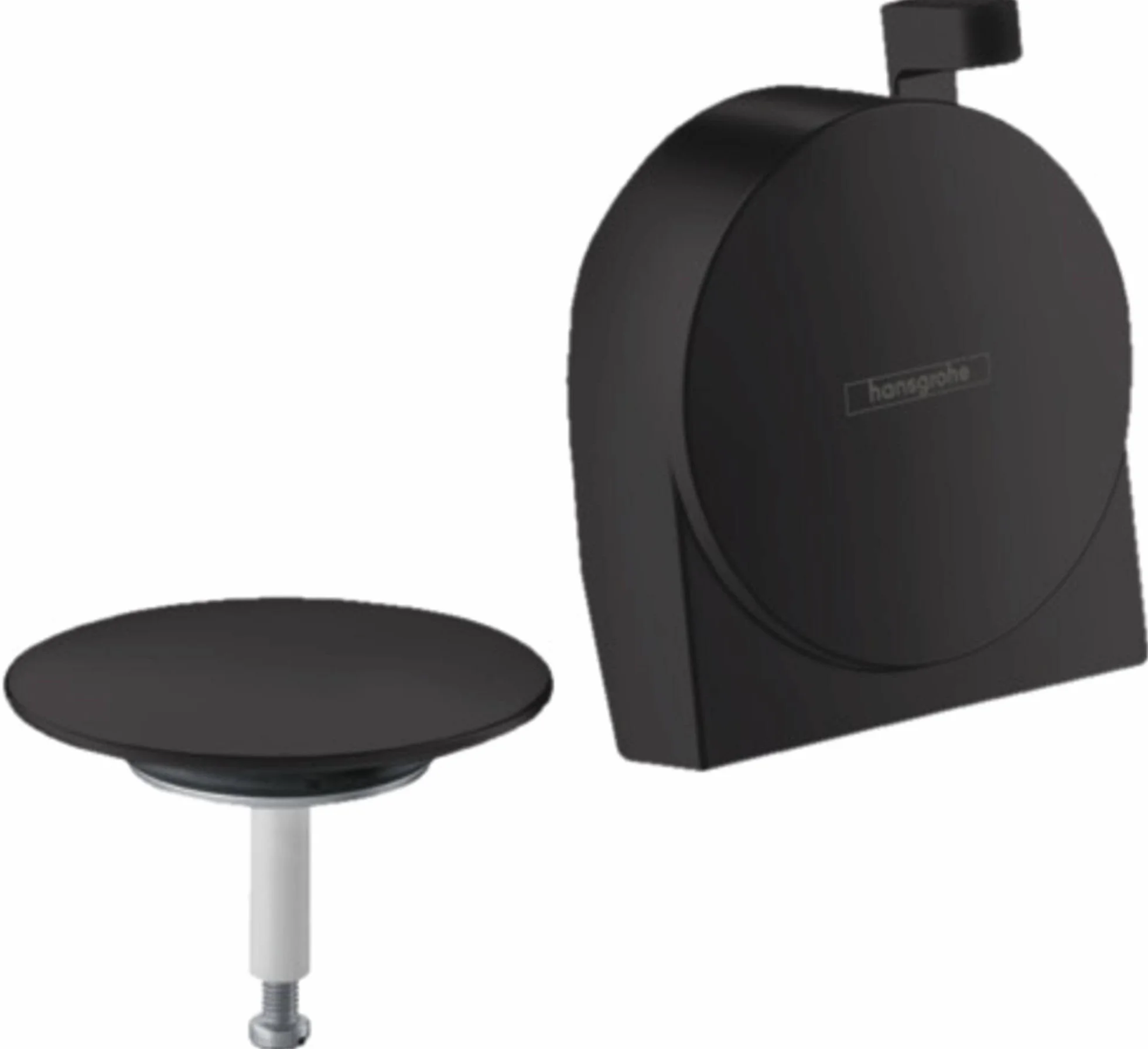 hansgrohe Exafill S Element zewnętrzny, zestaw napełnianie, odpływ i przelew czarny matowy