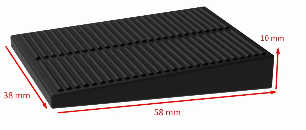 MARTEN Kliny montażowe z tworzywa sztucznego 10 x 58 x 38 mm czarne