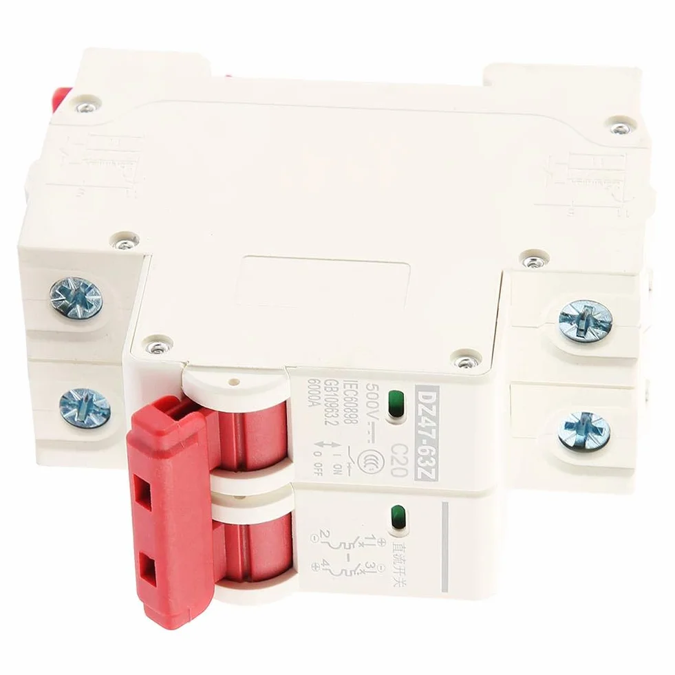 Wyłącznik nadmiarowoprądowy DZ47-63Z-2P DC 500V 20A 6kA 2P Fotowoltaika