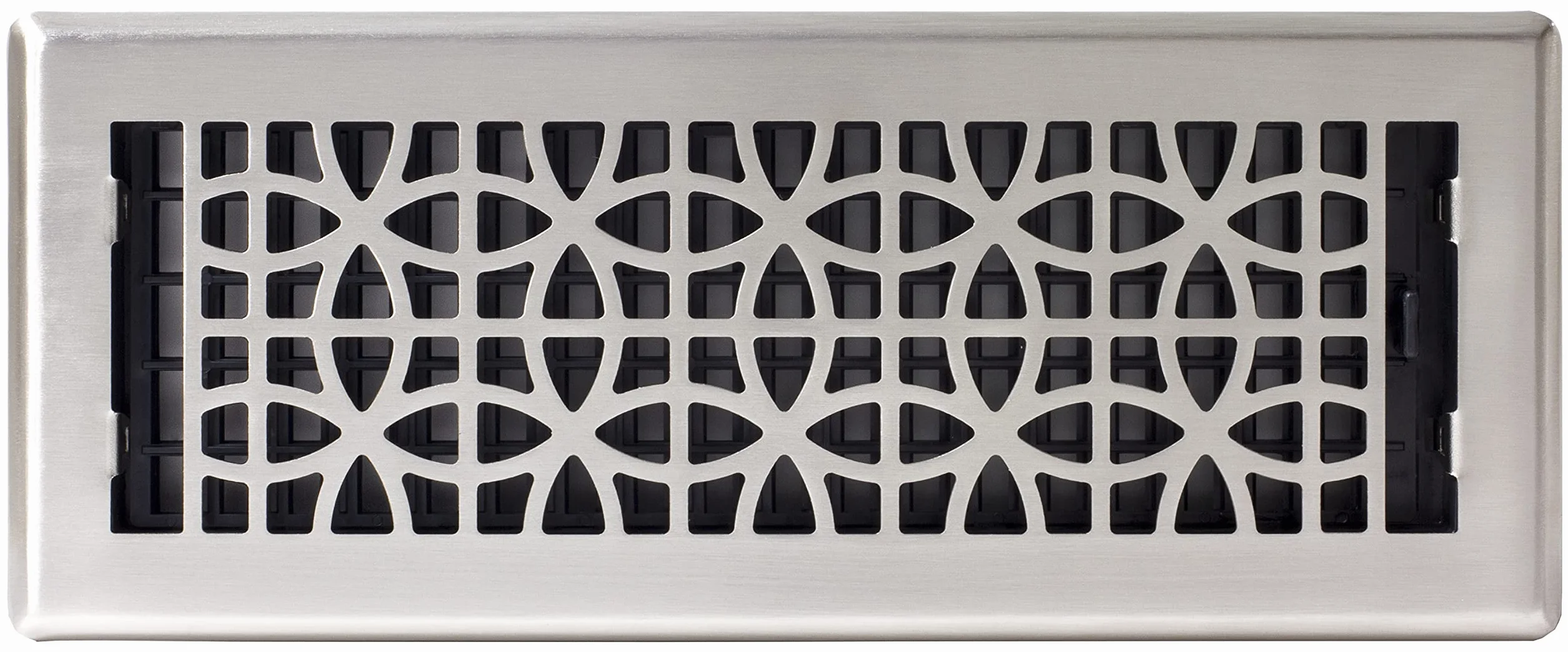 Decor Grates ECH412-NKL, Eclipse Floor Register, 4x12 Inches, Brushed Nickel