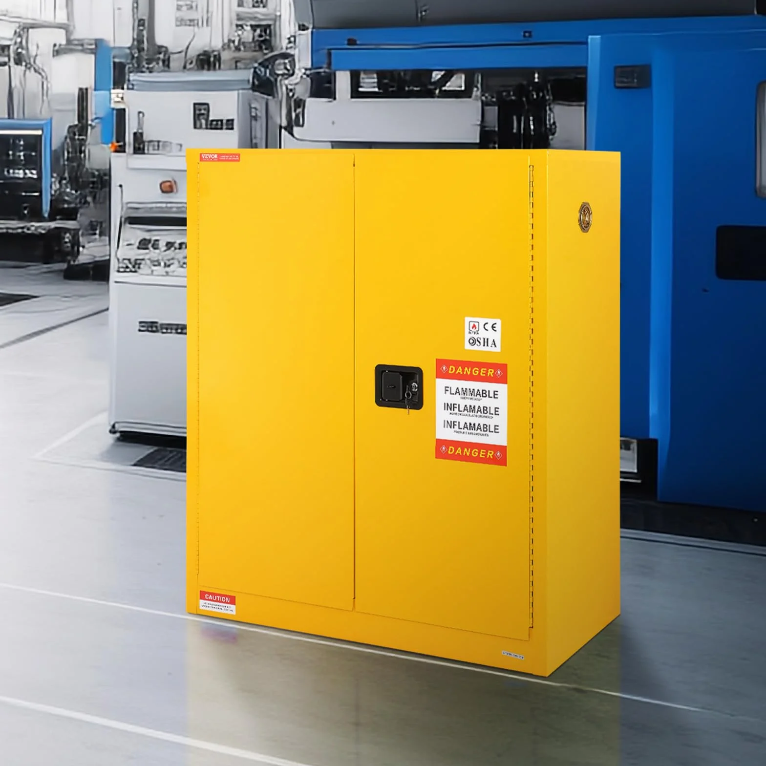 VEVOR Szafka bezpieczeństwa na produkty łatwopalne 113,6 l 109,5 x 46 x 127,3 cm ognioodporna stal walcowana na zimno