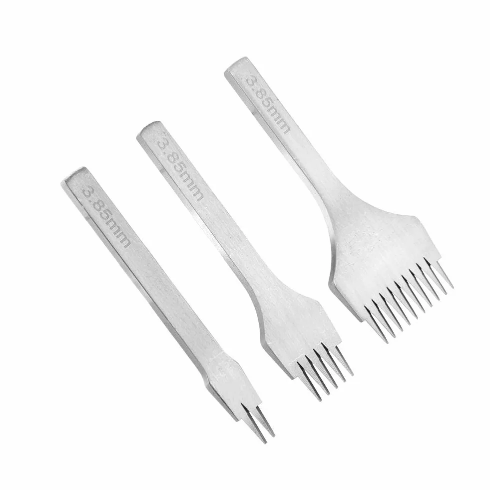 Narzędzie do dziurkowania skórzanych wyrobów stalowe białe 2,7 mm / 3,0 mm / 3,38 mm / 3,85 mm