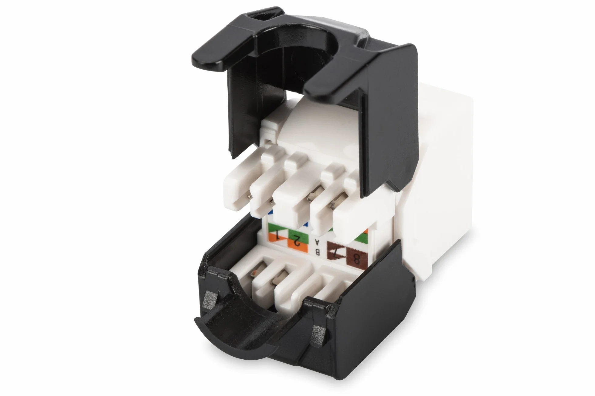 DIGITUS DN-93603 Moduł Keystone Cat 6 24 sztuki Gniazdo sieciowe RJ45 Cat6 nieekranowane 250 MHz 1GBase-T AWG 26-22 Montaż bez użycia narzędzi