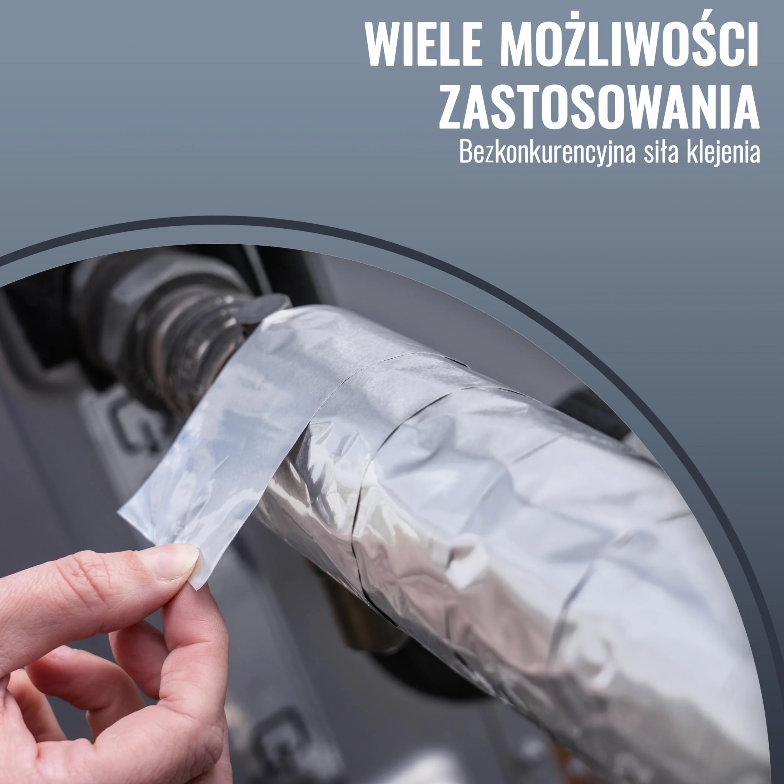Poppstar aluminiowa taśma samoprzylepna odporna na wysokie temperatury 50 m x 48 mm do izolacji