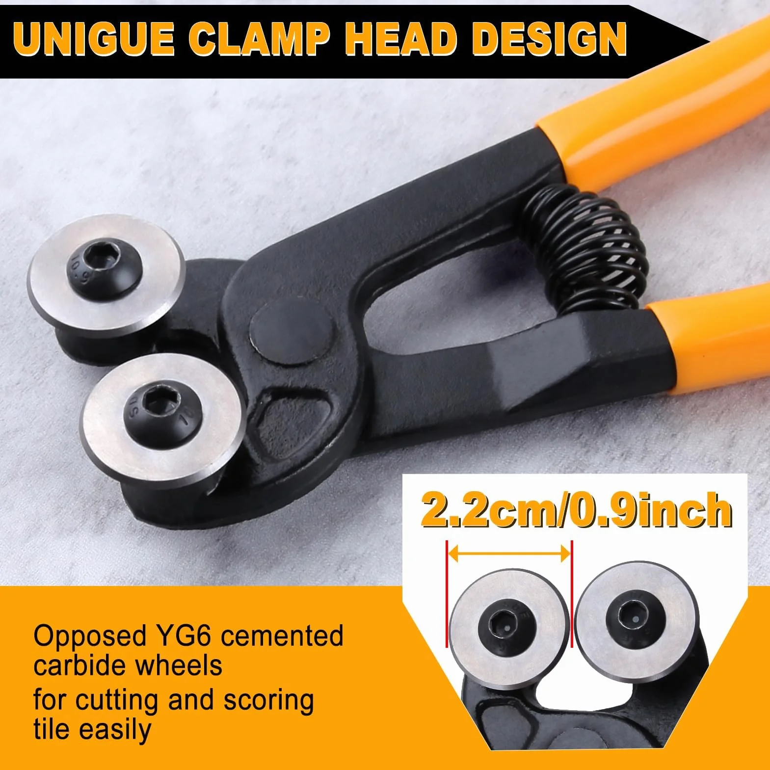LEONTOOL Szczypce do płytek szklanych, mozaiki, twardy metal, Soft-Grip, narzędzie ręczne