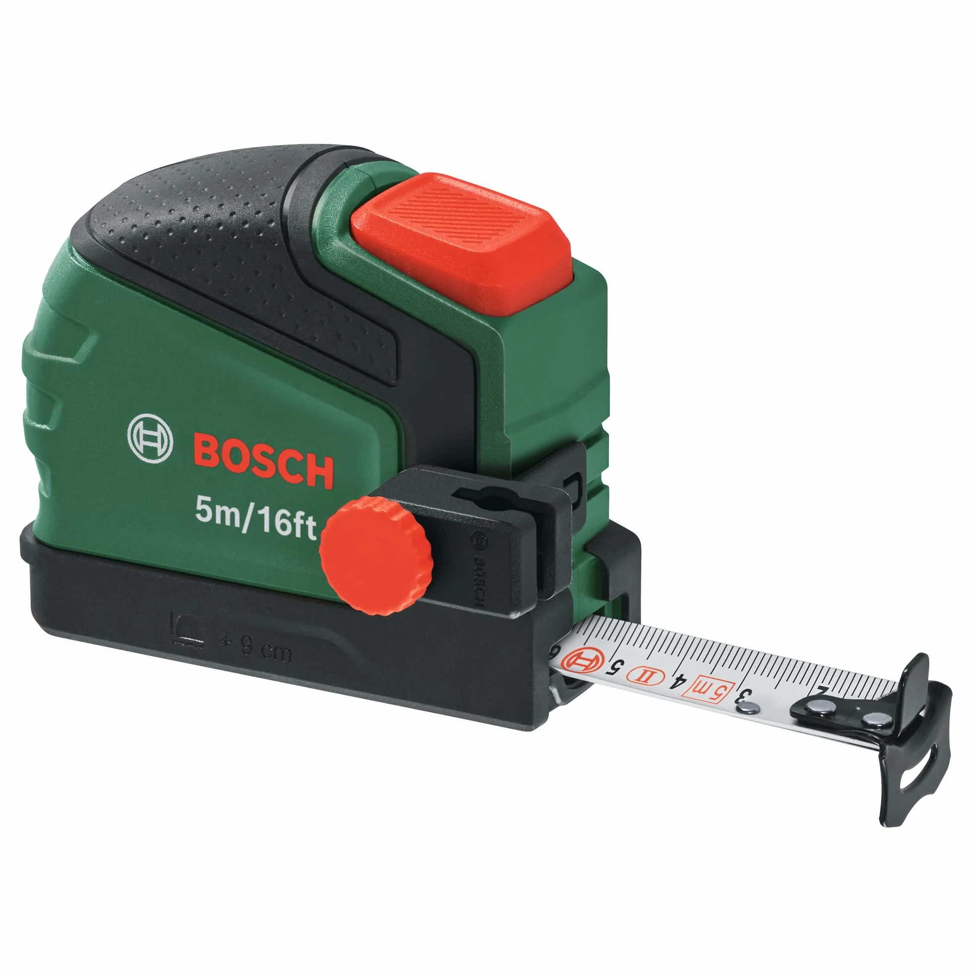 Bosch Taśma miernicza 5 m / 16 ft autom. blokada powłoka nylonowa szer. 22 mm metalowy zaczep do paska Softgrip