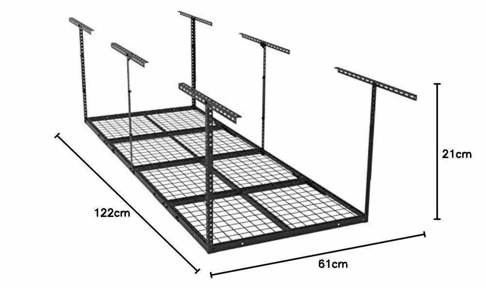 SG38B – Półka garażowa sufitowa metalowa Solidna udźwig 250 kg!