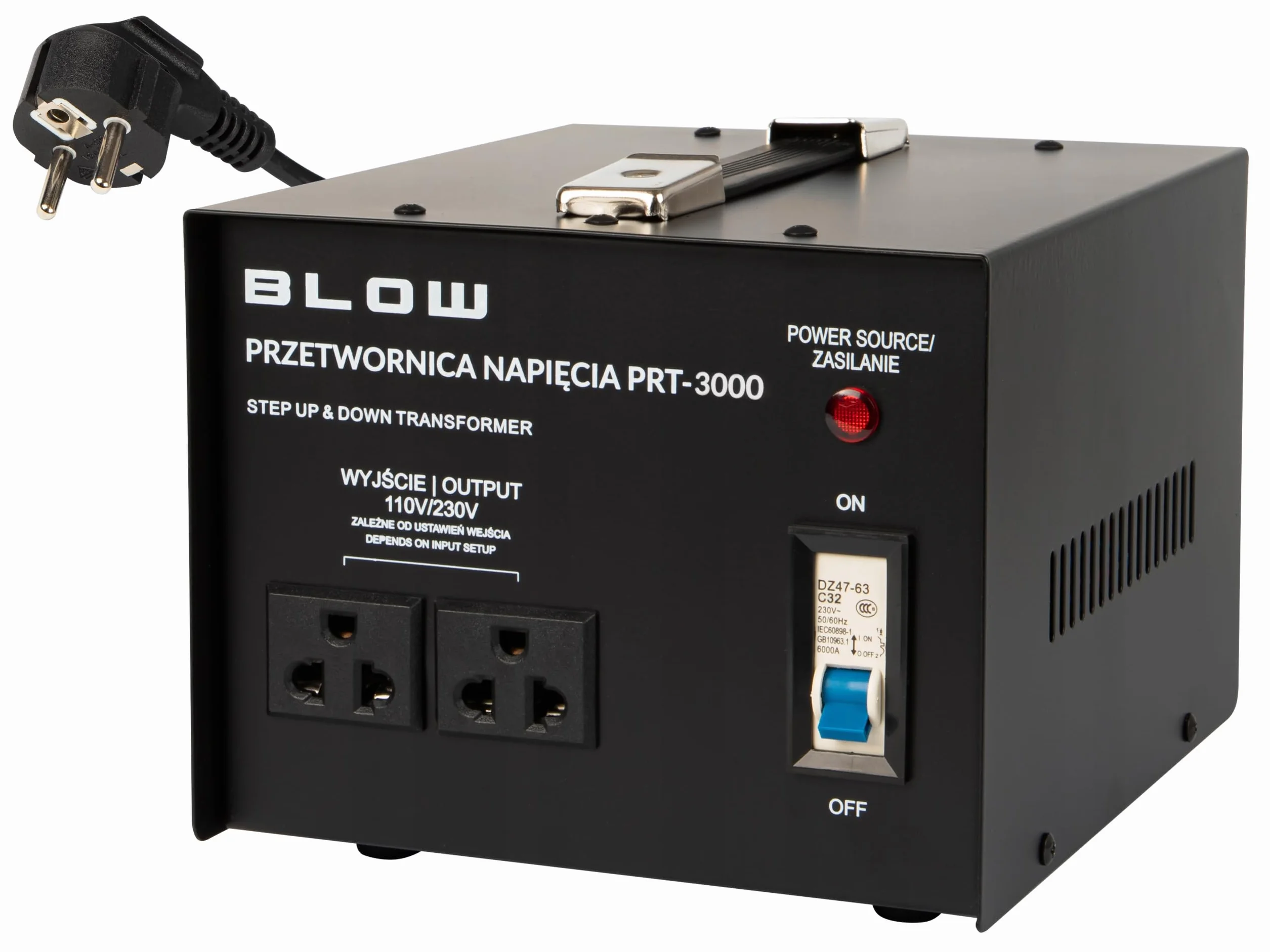 Przetwornica napięcia 3000W 230V 110V konwerter zasilacz USA Japonia
