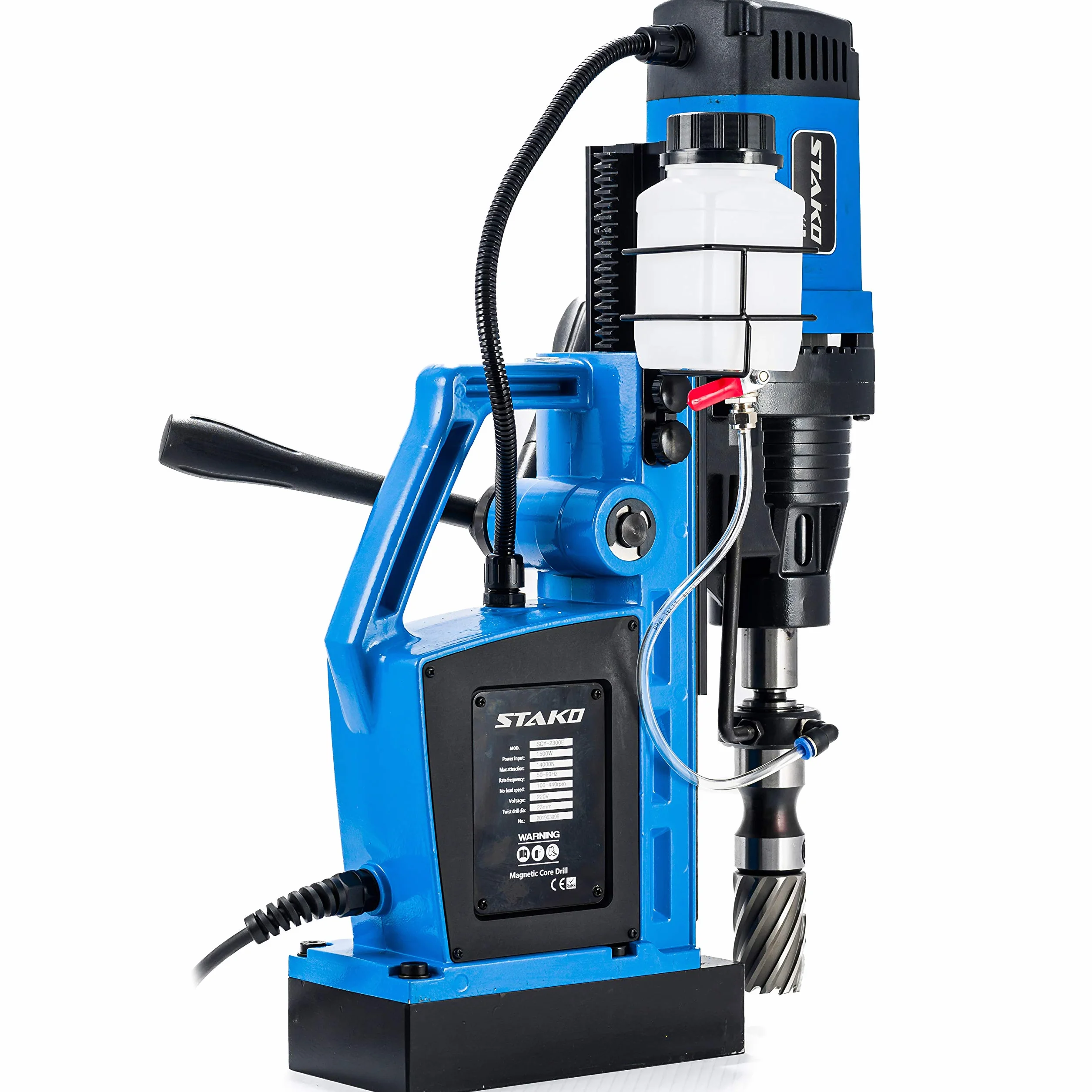 STAKO Wiertarka Magnetyczna SCY-2800E 2050 W Ø 80 mm Siła Magnetyczna 17000 N 17 kg Wrzeciono MT3 Zestaw