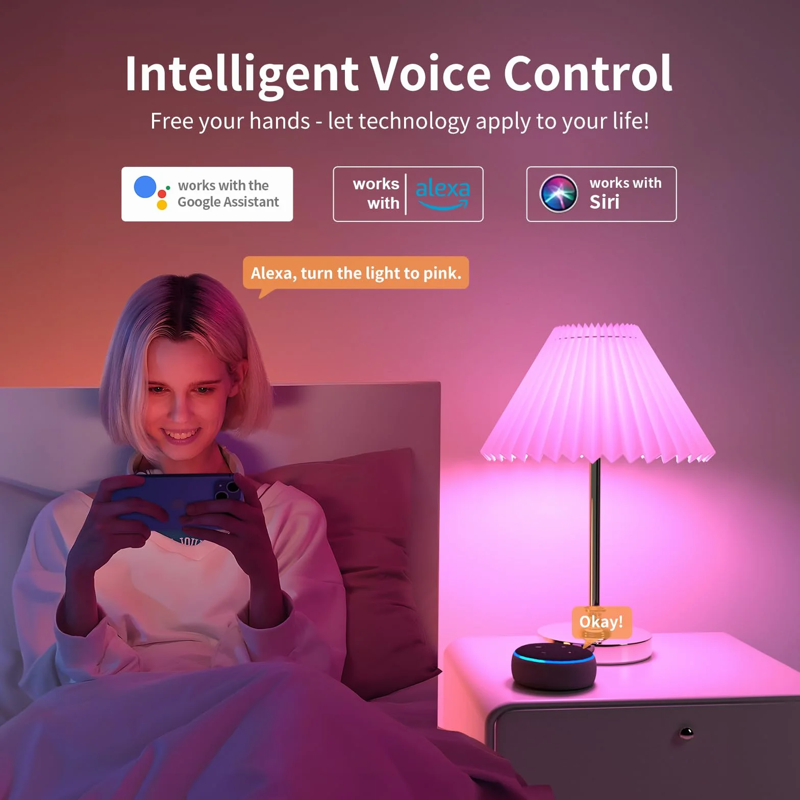Żarówka Alexa Fitop Smart E27, lampa Wi-Fi, kompatybilna z Alexa/Google Home, 10 W, 900 lm, możliwość ściemniania, ciepła biel i wielokolorowa żarówka, kontrola za pomocą aplikacji, nie wymaga koncentratora, 2 szt.