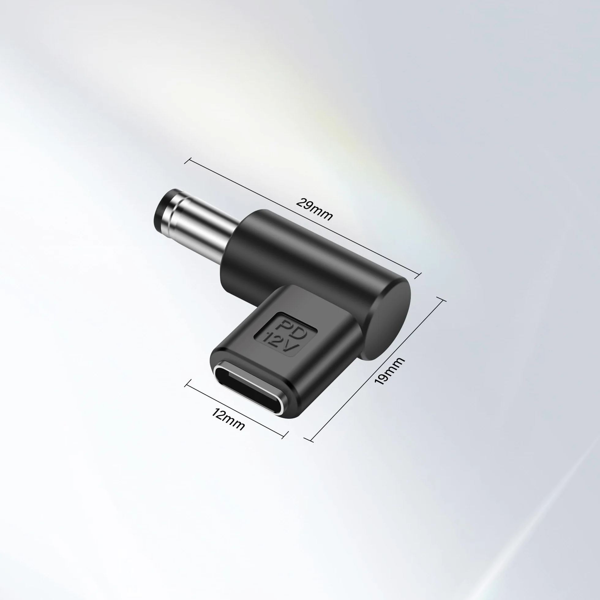 Konwerter 12V USB C na DC 5,5x2,5 mm 90 stopni emulator PD adapter wyzwalacza 4 sztuki