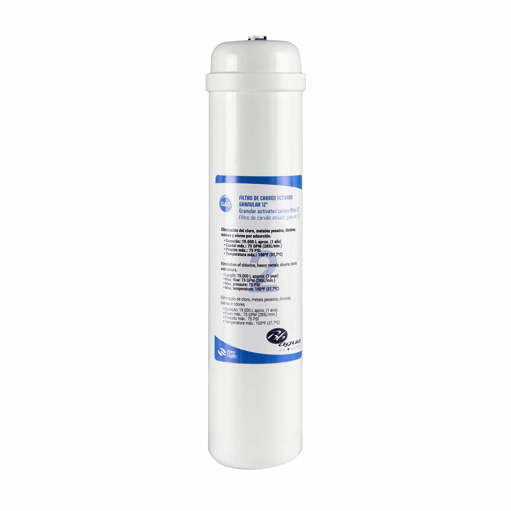 Bbagua Zestaw 4 filtrów Inline 12" do odwróconej osmozy