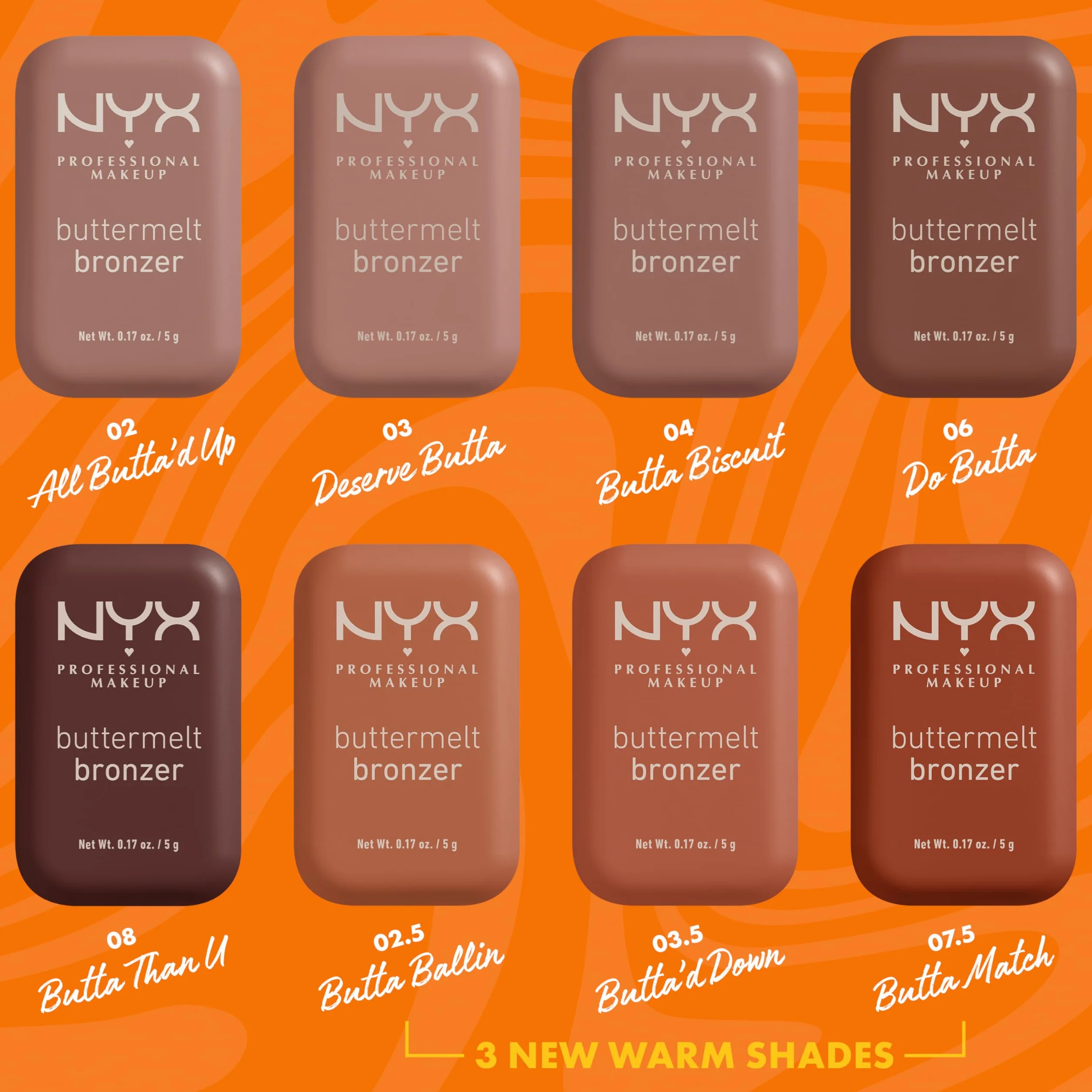 NYX Professional Makeup Buttermelt Bronzer Butta Than U Butter Powder Bronzer - Brązowy, 5GR