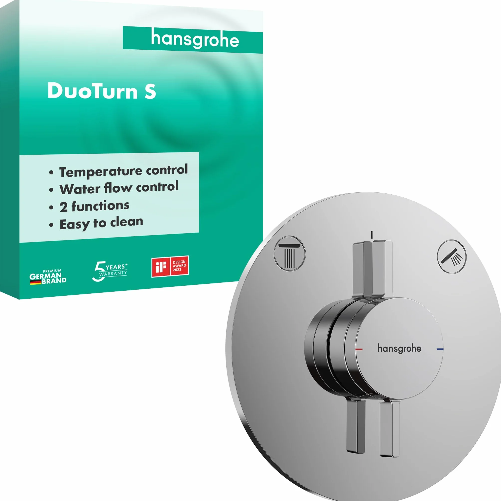 hansgrohe DuoTurn S jednouchwytowa bateria prysznicowa podtynkowa do 2 odbiorników chrom