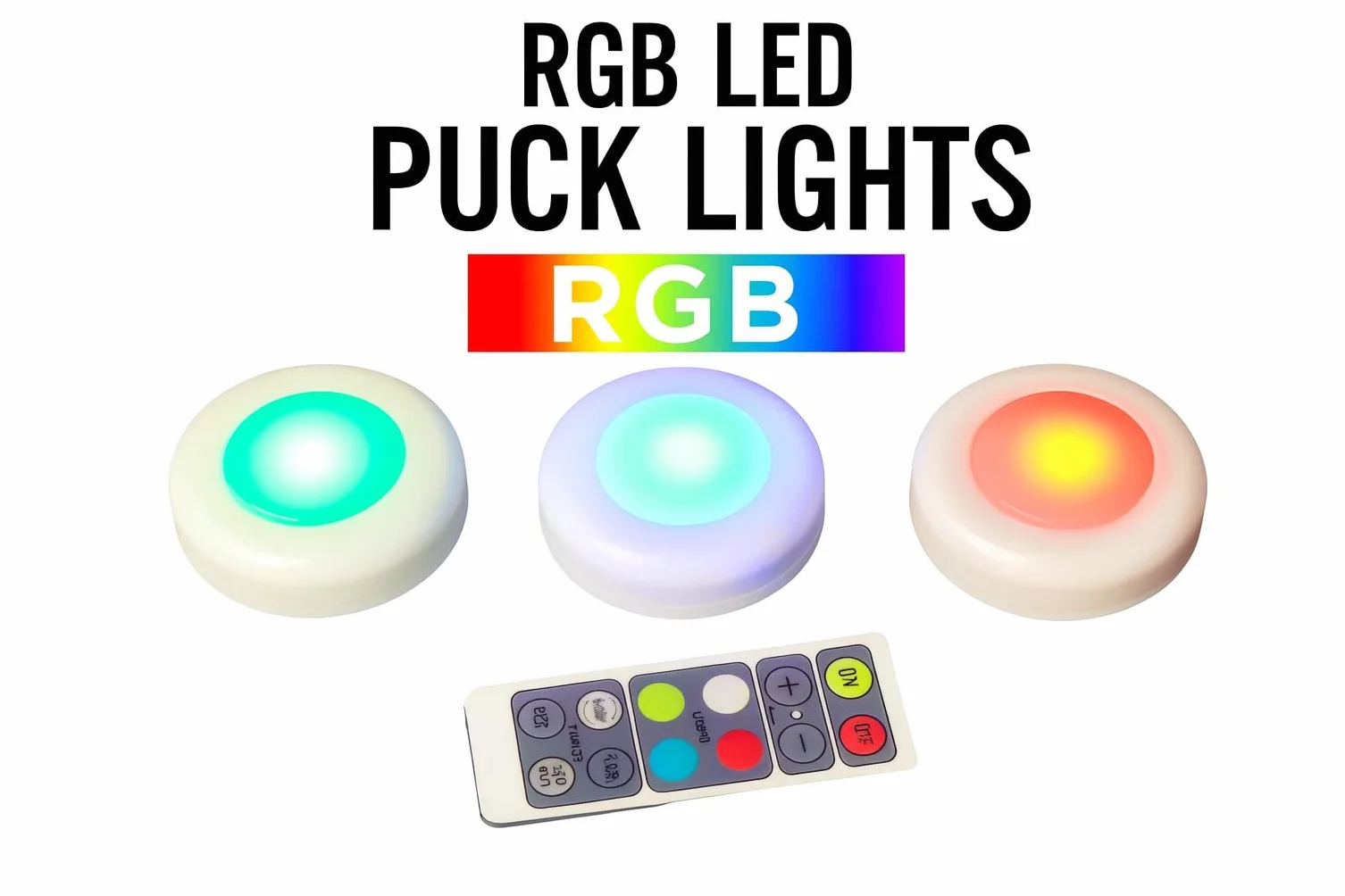 Leomark Zestaw lampek LED z pilotem zdalnego sterowania – 3 małe lampy LED, zmiana koloru