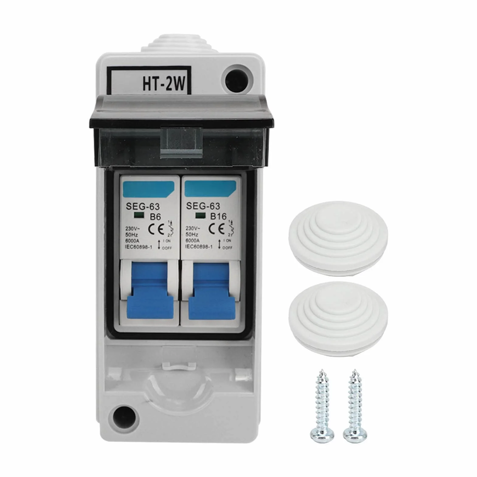 Wyłącznik Miniaturowy MCB 230V 6A 16A 2P Wodoodporna Skrzynka Rozdzielcza DC Rozłącznik