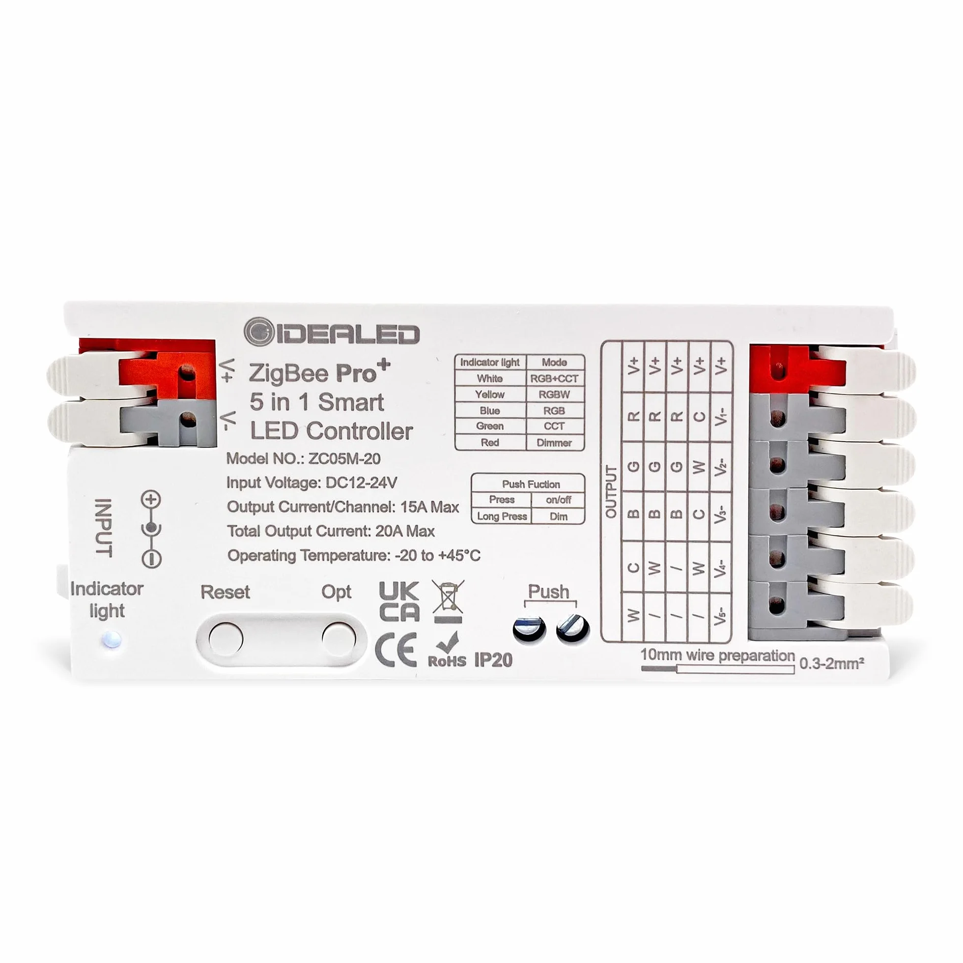Inteligentny kontroler taśm LED 5 w 1 ZigBee 3.0 Pro RGBCCT RGBW RGB CCT, kompatybilny z TUYA Echo Plus, sterowanie głosem