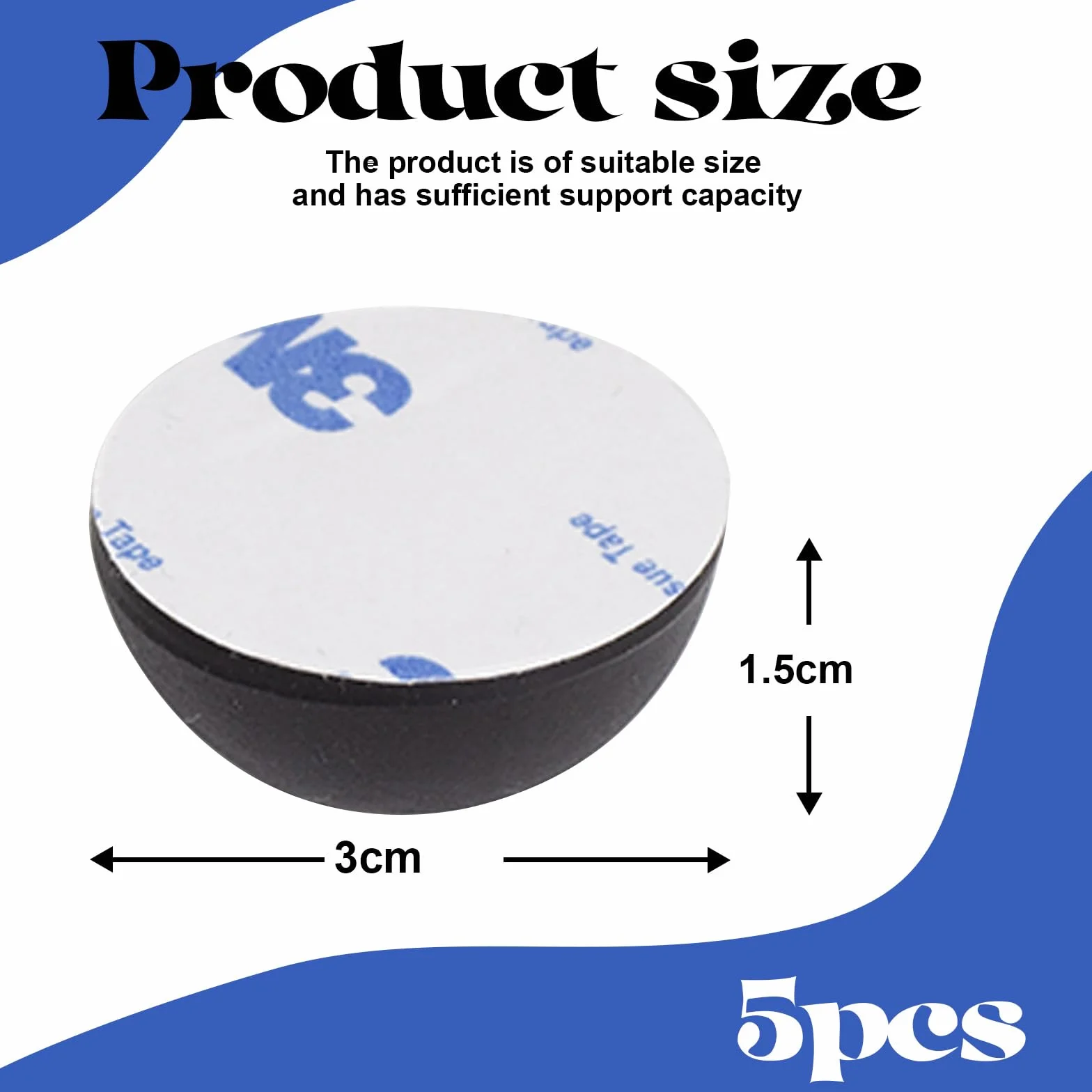 Gumowe nóżki do subwoofera 30 mm samoprzylepne silikonowe elastomerowe 5 sztuk
