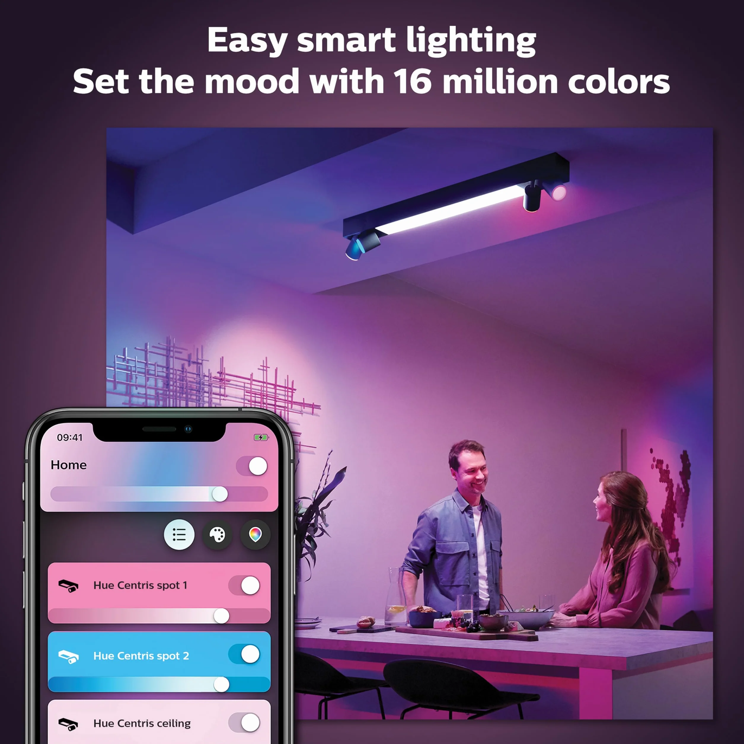 Philips Hue Ceiling Light, Black