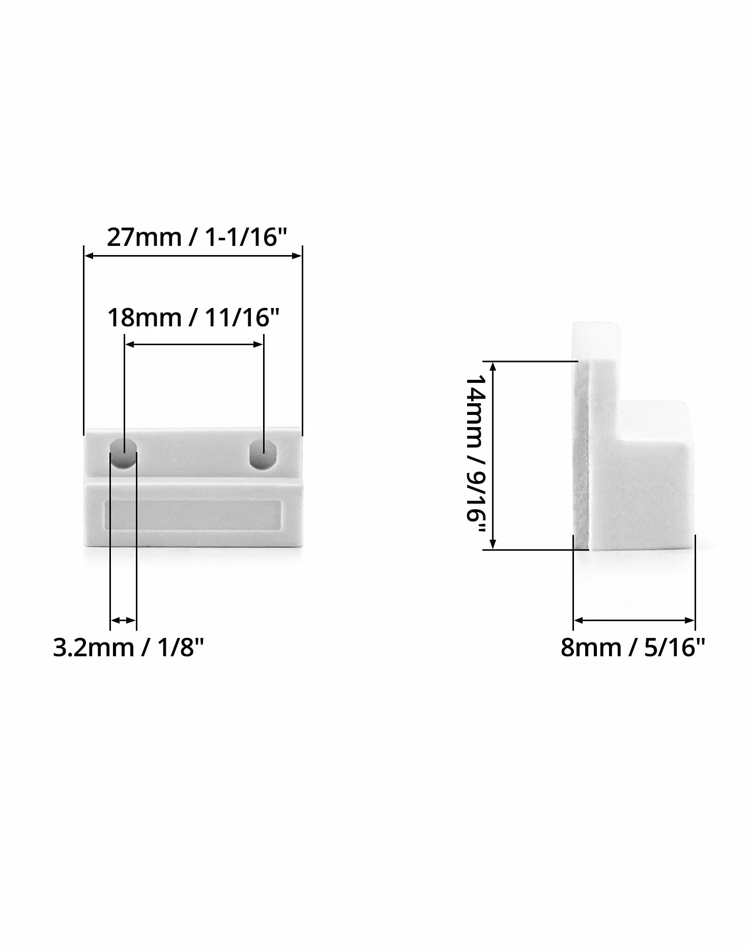 QWORK MC-38 Przewodowy Alarm Czujnika Kontaktu Drzwi Okiennej Bramy Przełącznik Magnetyczny NO