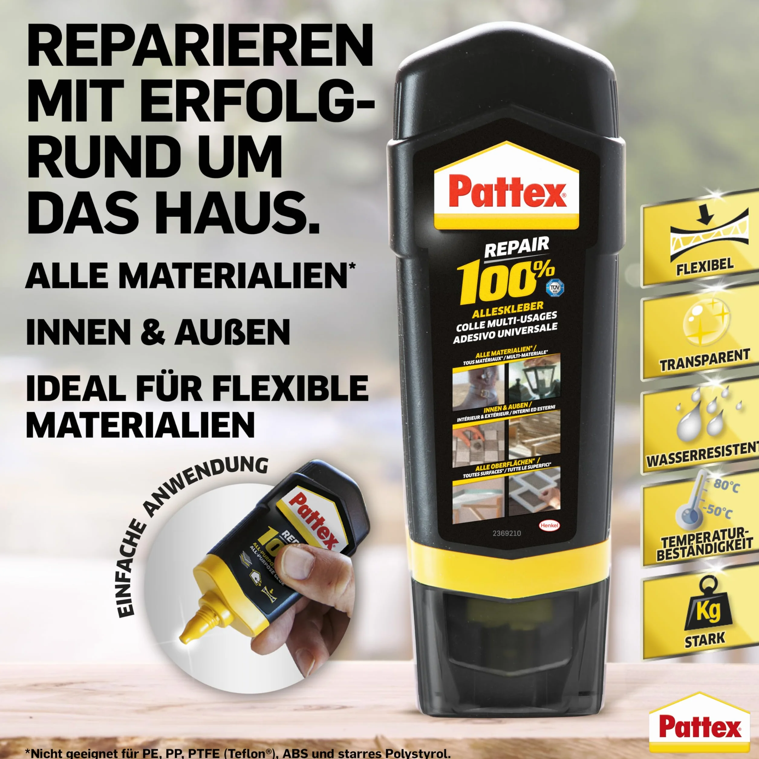 Pattex klej uniwersalny 100 g do użytku wewnątrz i na zewnątrz