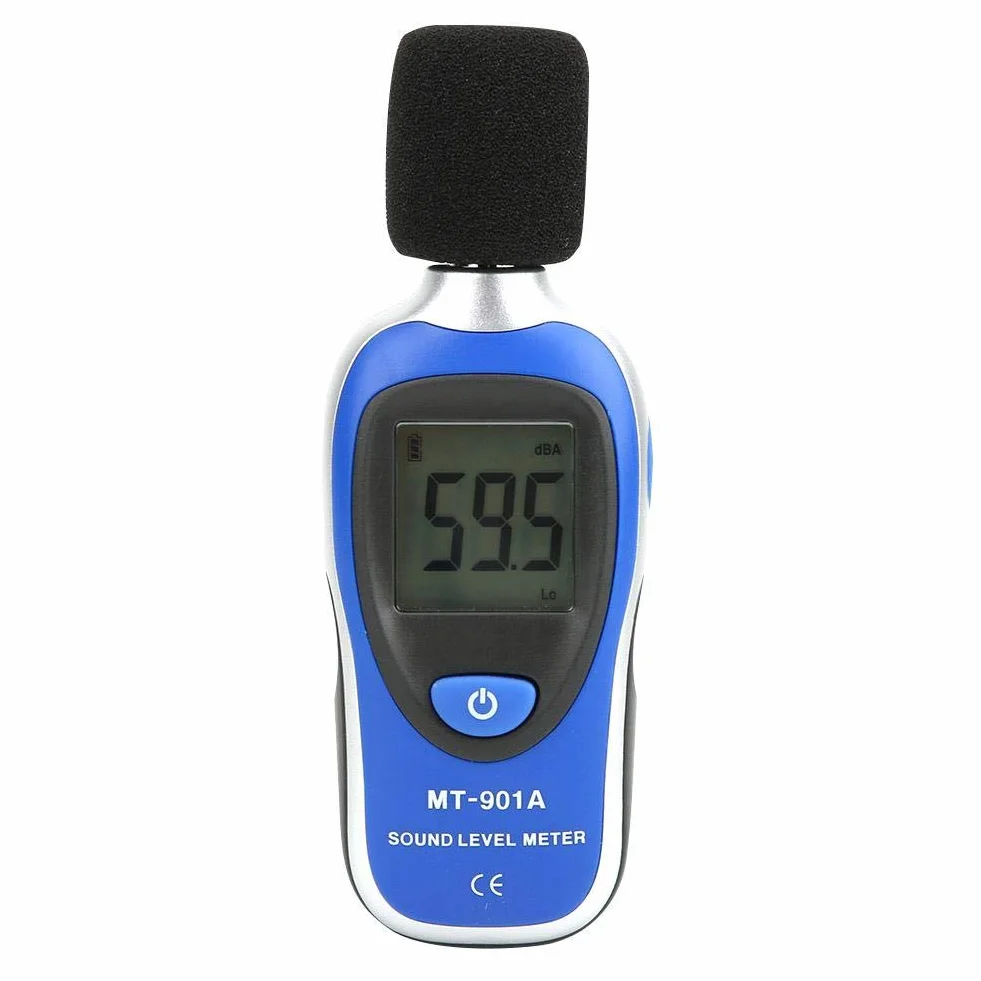 Cyfrowy miernik poziomu dźwięku MT-901A LCD przenośny czujnik szumów 30-130 dB