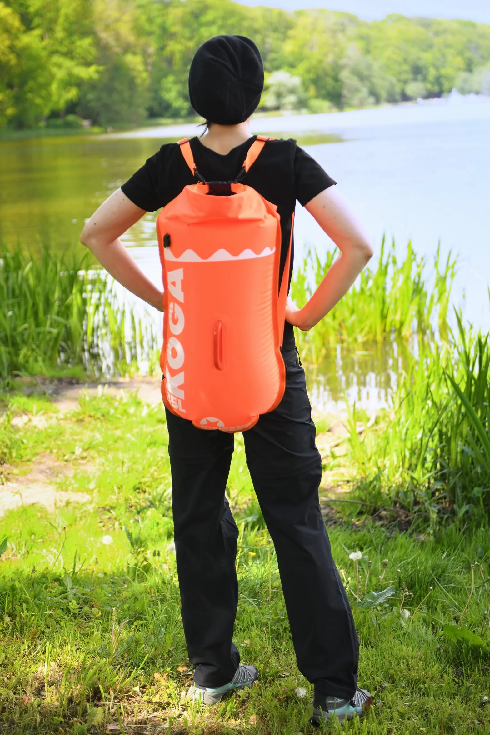 KOGA boja do pływania i worek na sucho 35 l pomarańczowy, otwarta woda i triathlon. Swimming Buoy, pomarańczowy, jeden rozmiar