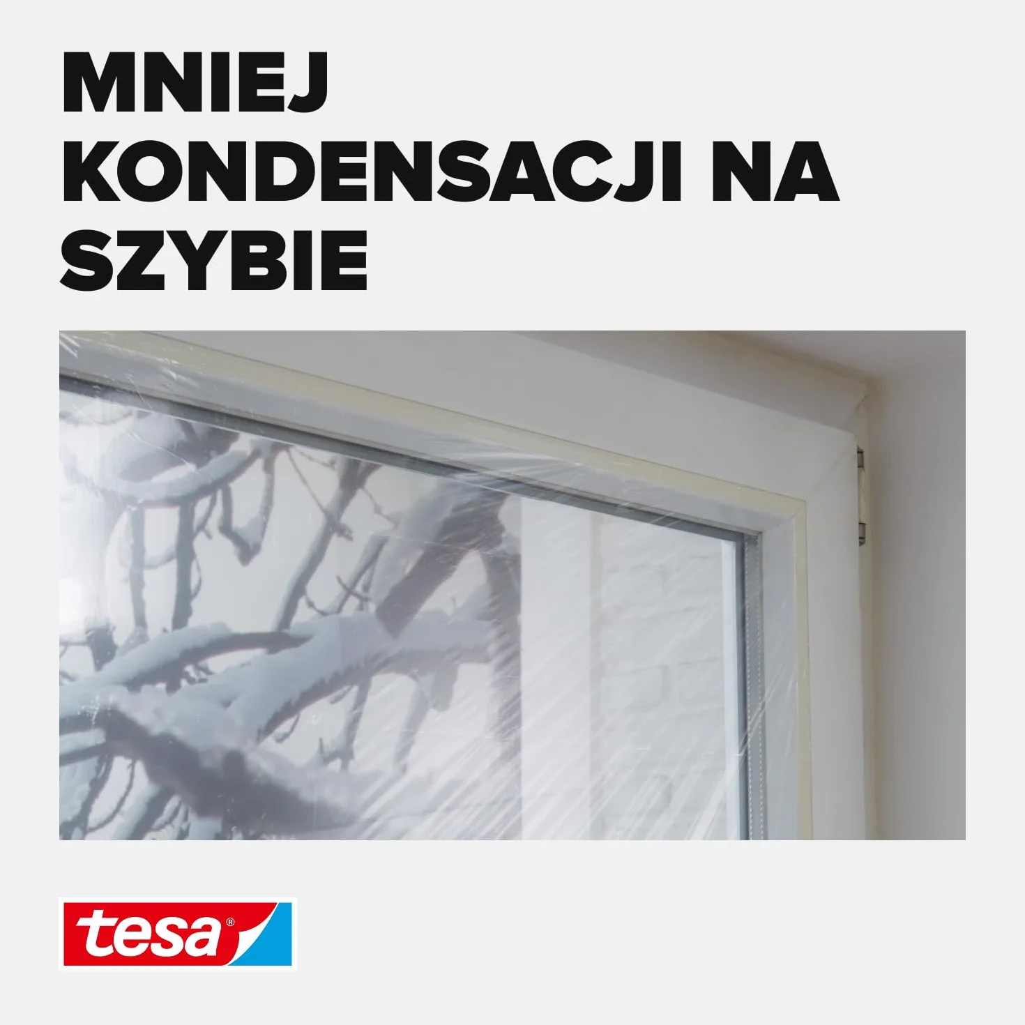 Tesamoll Thermo Cover folia izolacyjna do okien - przezroczysta folia do dodatkowej izolacji termicznej na okna - z praktycznym montażem na taśmę dwustronną - 5,0 m x 1,5 m