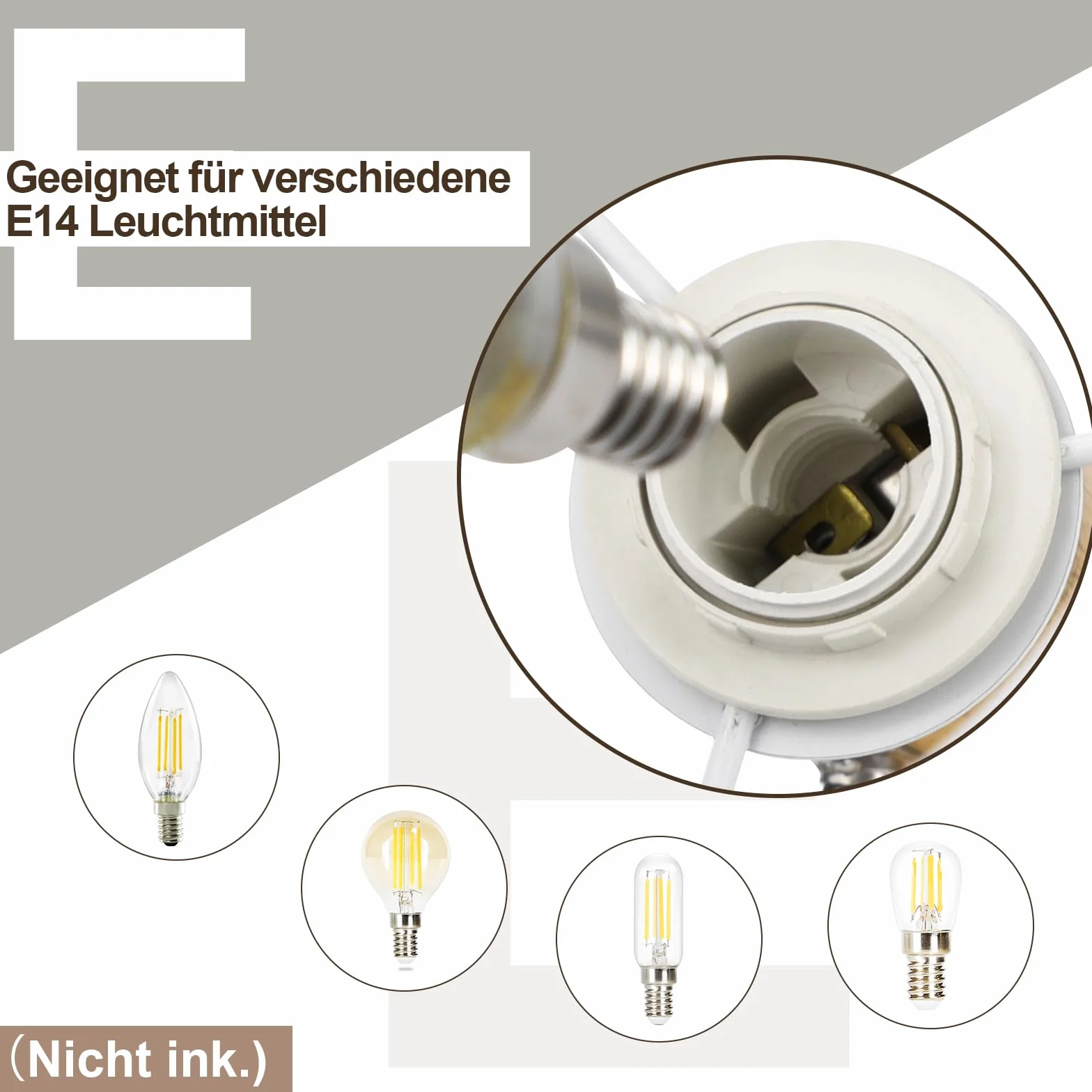Lampa sufitowa LED vintage drewniana E14 faretto orientabile