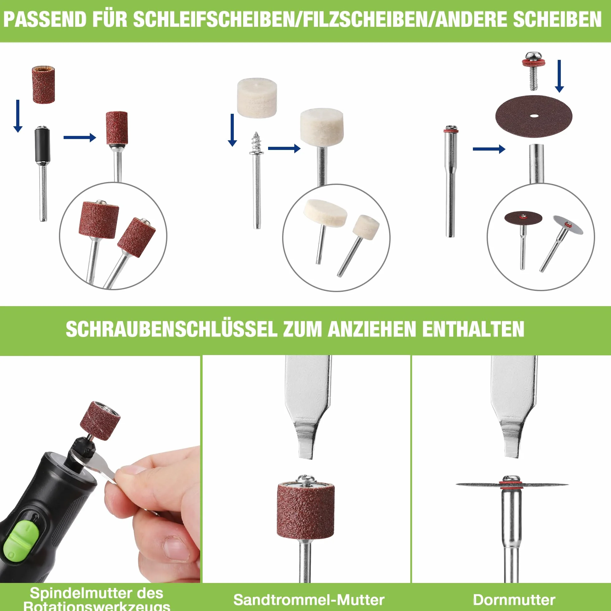 WORKPRO Zestaw szlifierek elektrycznych 7,2 V