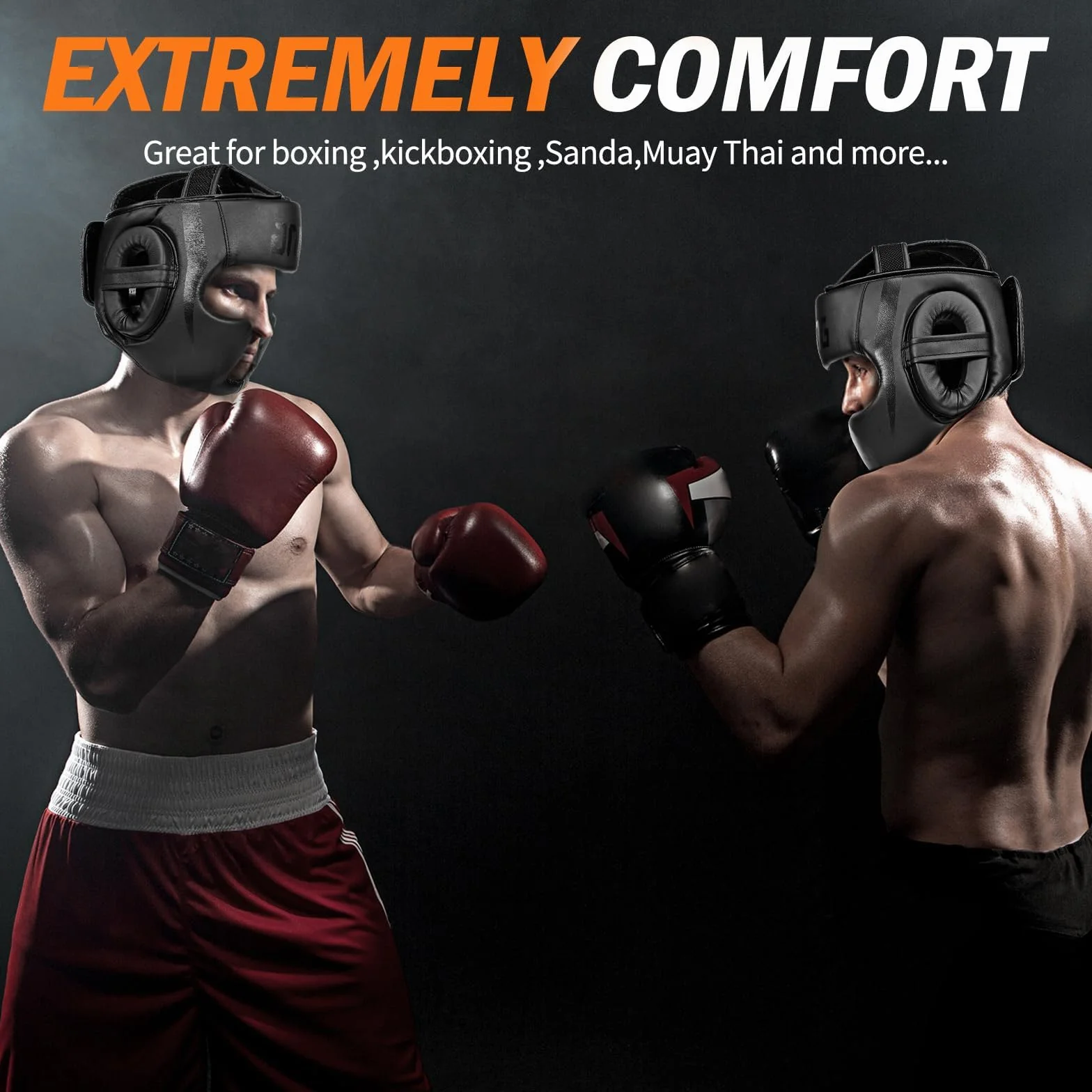 FIVING Nakrycie głowy do boksu, do sportów walki, treningu MMA, kickboxingu, nakrycie głowy, kask do Muay Thai, grapplingu, kickboxingu