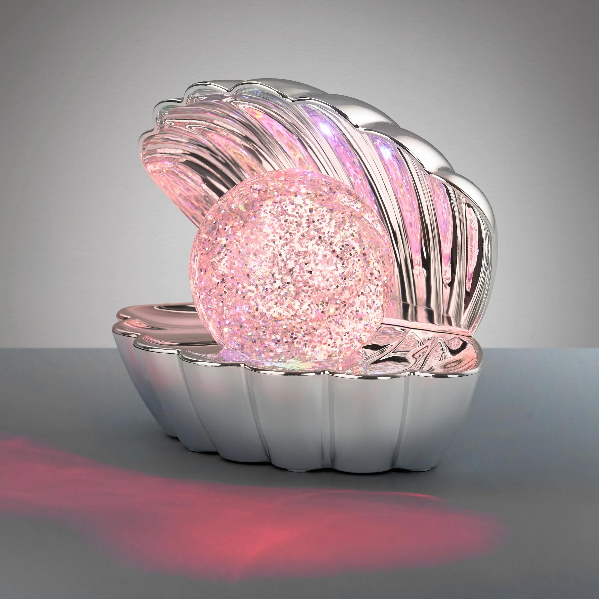 Reality Leuchten Lampa stołowa SHELLY R57731106, tworzywo sztuczne, chrom, 0,8 W LED, zmiana koloru
