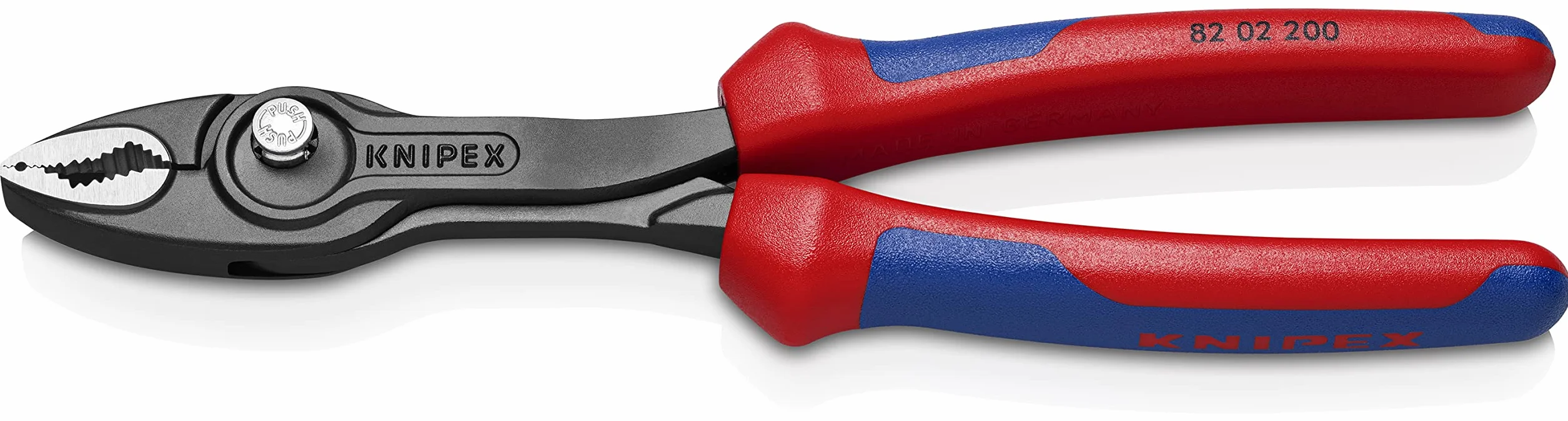 KNIPEX TwinGrip szczypce 200 mm 82 02 200 z funkcją chwytu od czoła i z boku fosforanowana szara Comfort