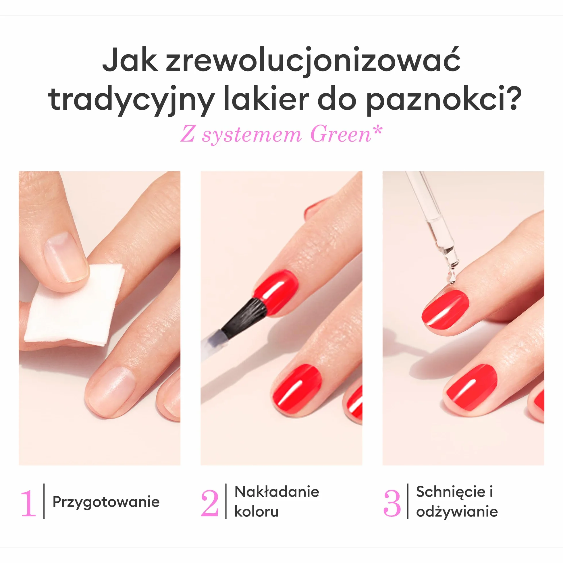 Manucurist System Green (Poppy Red) – profesjonalny zestaw upominkowy do manicure, wegański: 1 preparat do paznokci, 1 lakier bazowy, 1 lakier do paznokci, 1 top płaszcz, krople do suszenia - prezenty