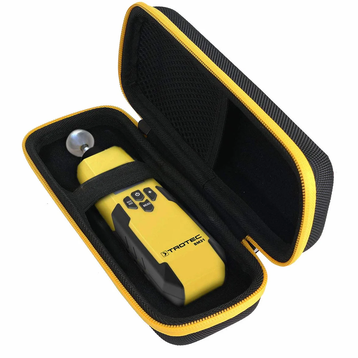 Khanka Twarde Etui Podróżne do TROTEC Tester wilgotności BM31, Czarny