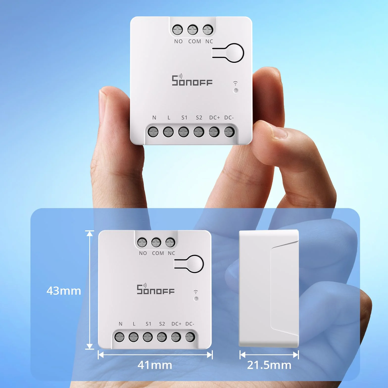 SONOFF MINI-D inteligentny przełącznik | WiFi 2,4 G, suchy kontakt 8 W, protokół matowy, kompatybilny z Alexą, Google Home, Home Assistant | Do drzwi garażowych, kontroli kotła itp.