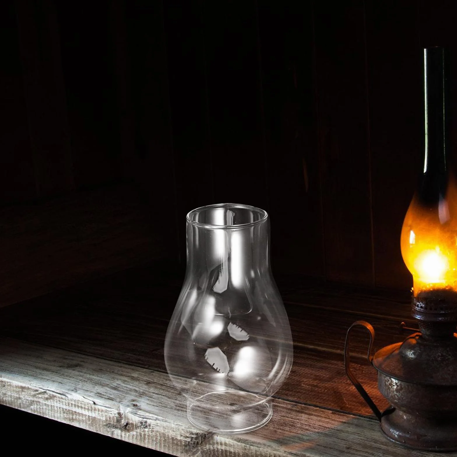 Przezroczysty Klosz Do Lampy Naftowej Vintage Szklany Przeciwwiatrowy Zamienny Klosz Antyczny Do Dekoracji Domu i Oświetlenia Zewnątrz