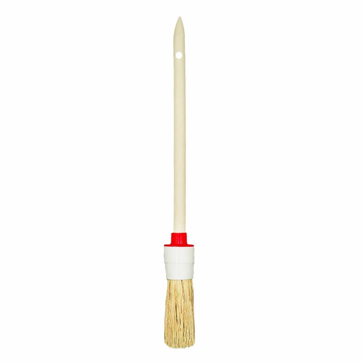 Zestaw 6 pędzli malarskich 3 płaskie 3 okrągłe 1,5" 2" 4" 6" włosie naturalne