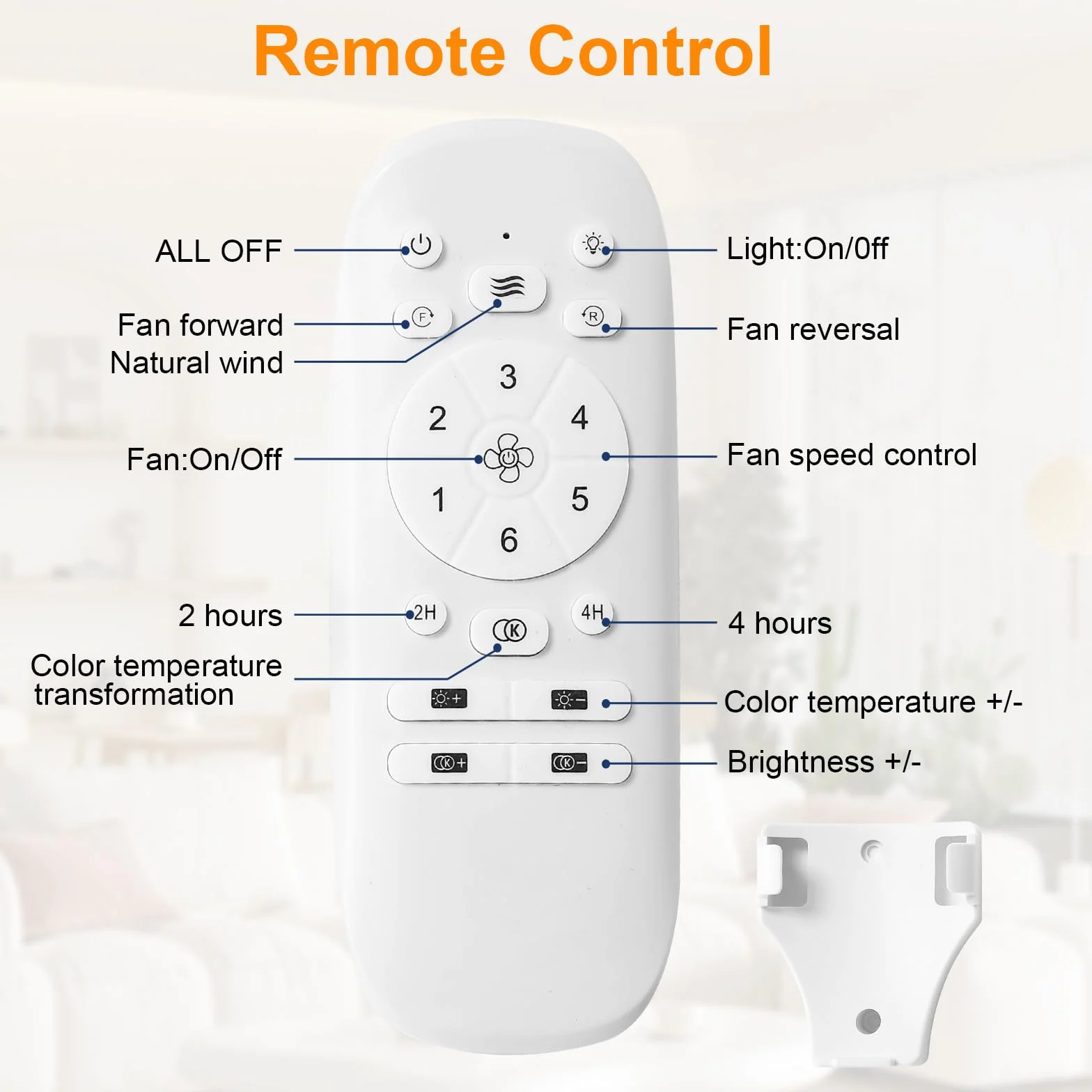 Jumoking Wentylator sufitowy z oświetleniem LED 47W 106cm wysuwane łopatki 3 temperatury 6 prędkości timer odwracalny silnik DC złoty