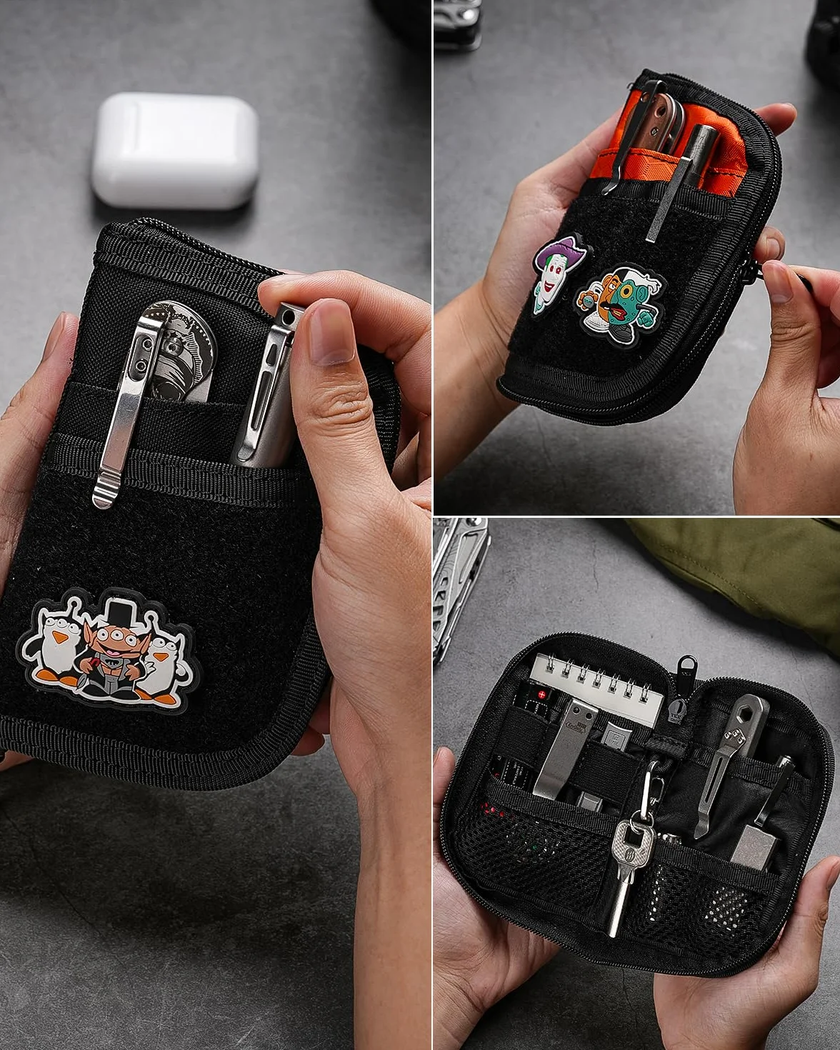 VIPERADE VE10 EDC Multitool Etui Organizer Wielofunkcyjne Nylonowe Kieszonkowe Narzędzia Pochwa Czarny