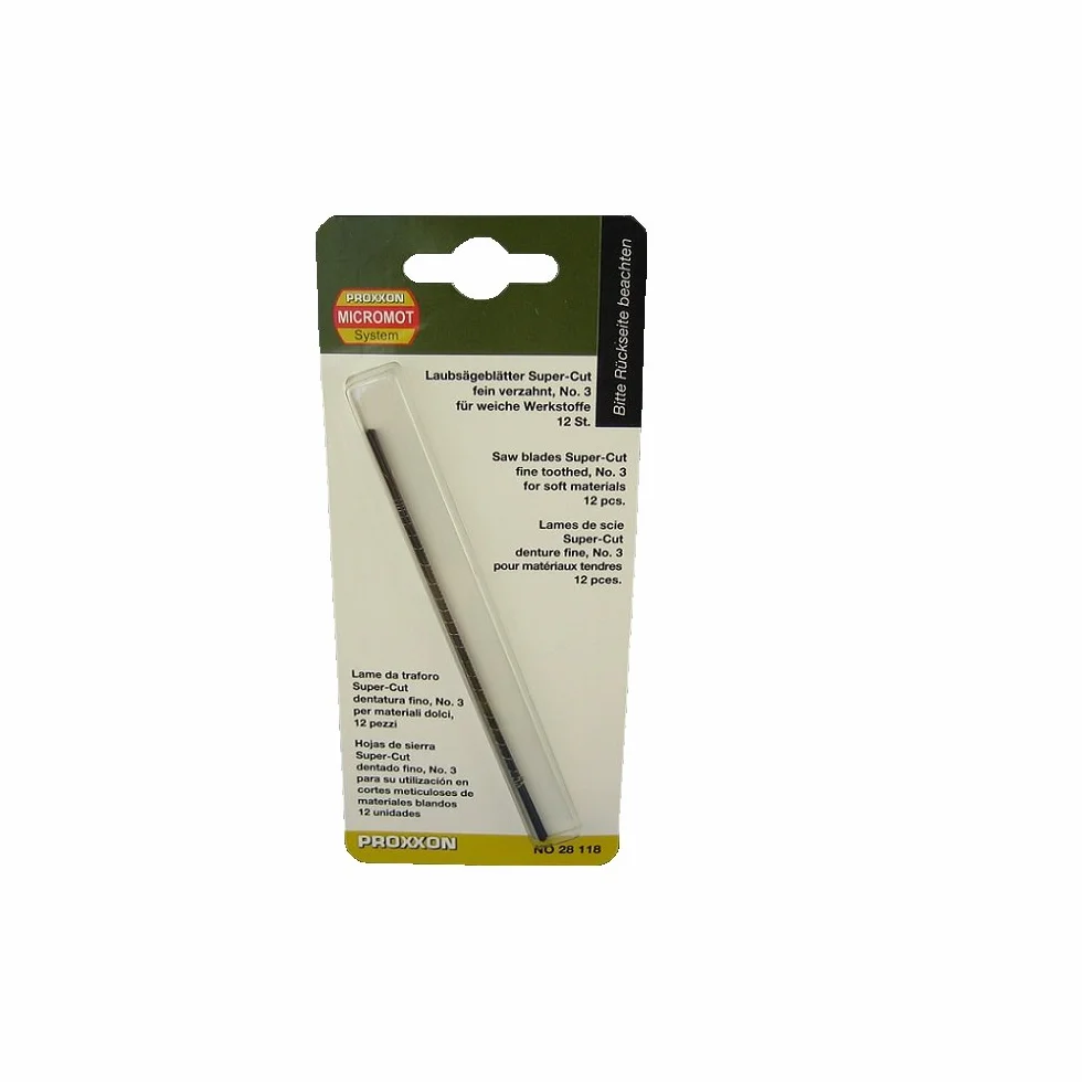 PROXXON 28118 Super Cut brzeszczoty do piły spiralnej zestaw 12 sztuk drobne ząbki metal 34 zęby na cal