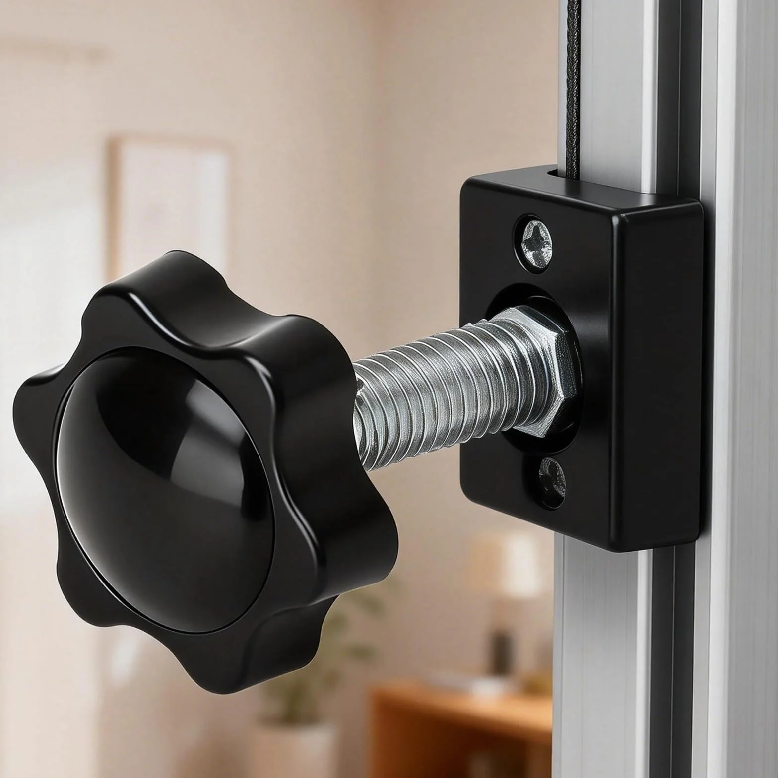 Śruby z uchwytem gwiazdowym M8 x 40 mm nakrętka M8 Star Gałka Screw czarna do budowy maszyn