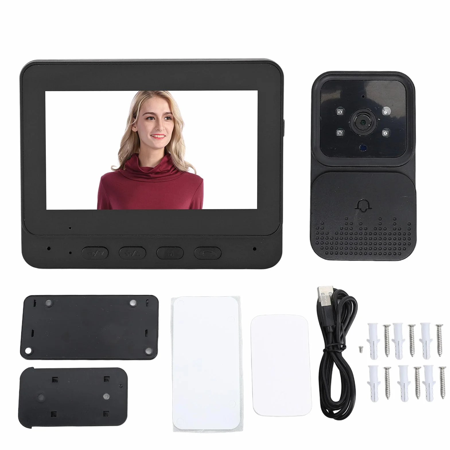 Bezprzewodowy wideodomofon WiFi Vsion z kamerą 1080P, dwukierunkowy domofon do mieszkań