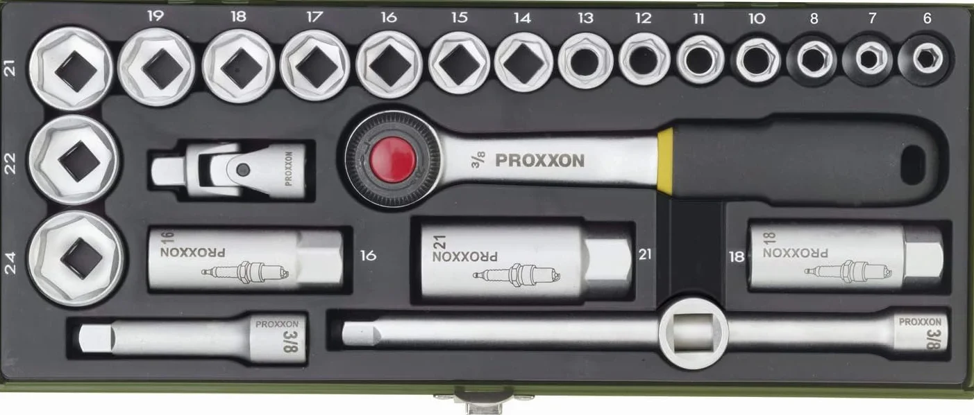 Proxxon 23110 Zestaw Kluczy Nasadowych 24 Sztuki